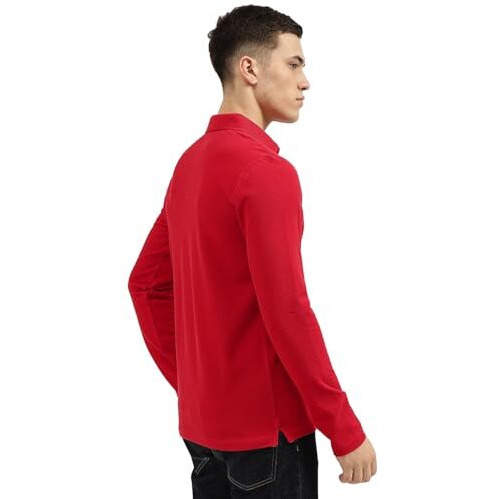 United Colors Of Benetton Men's Cotton Slim T-Shirt (3099J7118I_Red M)