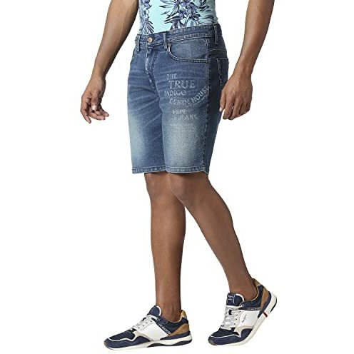 Pepe Jeans Men's Chino Shorts (Pm207219J67_Med Dark Used