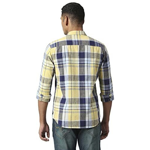 Pepe Jeans Men's Regular Fit Shirt (Pm308041043M_Yellow