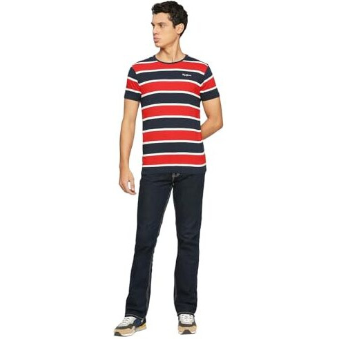 Pepe Jeans Men's Slim Fit Striped T-Shirts Multicolour