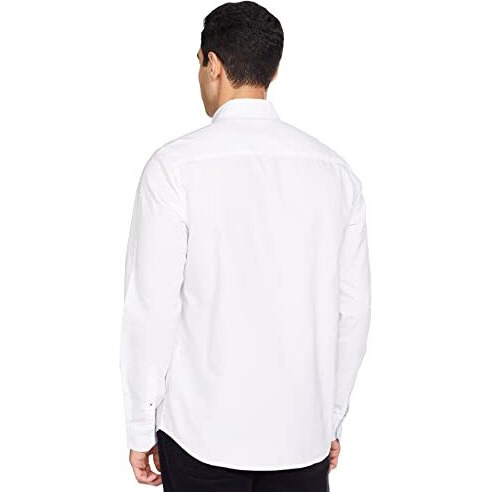 Max Men's Slim Fit Straight Shirt (Noosnoxwh_White, 40)