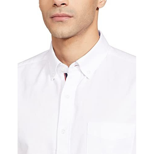 Max Men's Slim Fit Straight Shirt (Noosnoxwh_White, 40)