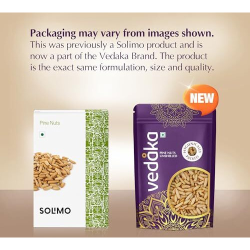 Amazon Brand - Vedaka Pine Nuts | Unshelled | 250 G | Premium Chilgoza