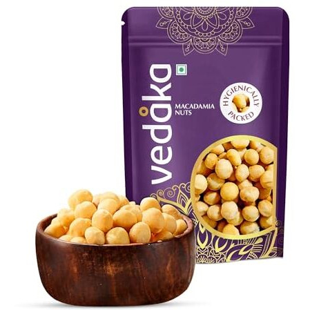 Amazon Brand - Vedaka Premium Whole Macadamia Nuts | 250 Gram | Crunchy | Perfect For Guilt-Free Snacking