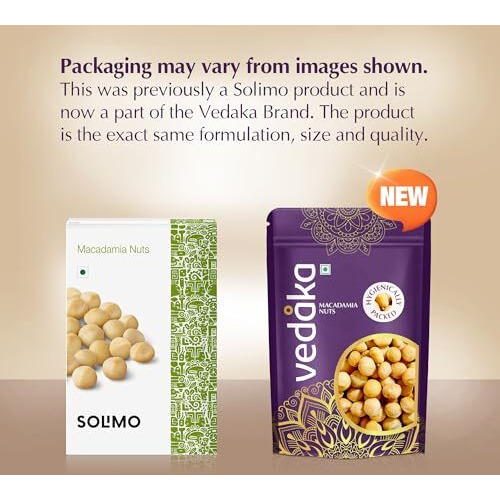 Amazon Brand - Vedaka Premium Whole Macadamia Nuts | 250 Gram | Crunchy | Perfect For Guilt-Free Snacking