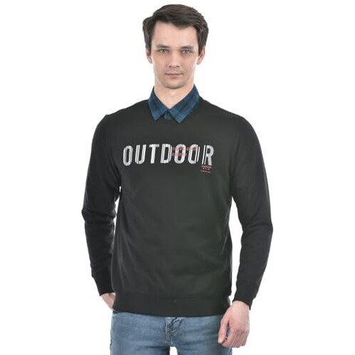 Numero Uno Men's Typographic Crewneck Sweatshirt Black