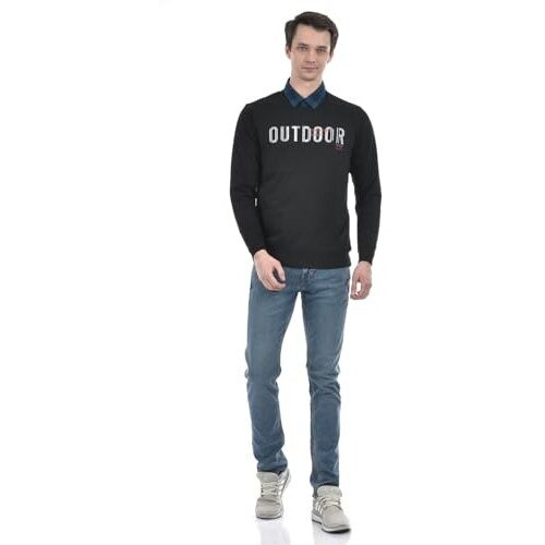 Numero Uno Men's Typographic Crewneck Sweatshirt Black