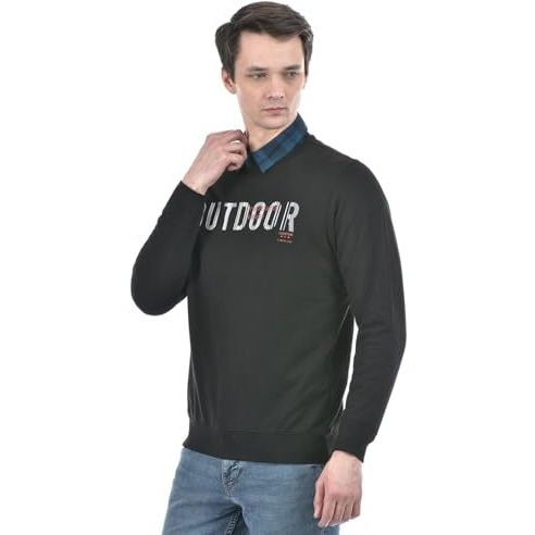 Numero Uno Men's Typographic Crewneck Sweatshirt Black
