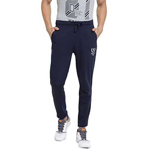Van Heusen Men Sport Smart Tech Regular Fit Trackpants - Easy Stain Release, Anti Stat, Ultra Soft_70019_Navy_M
