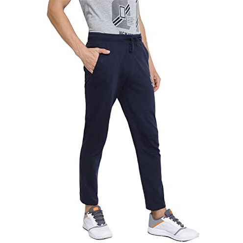 Van Heusen Men Sport Smart Tech Regular Fit Trackpants - Easy Stain Release, Anti Stat, Ultra Soft_70019_Navy_M