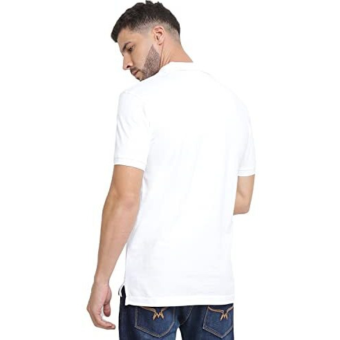 Van Heusen Athleisure Men's Solid Regular Fit T-Shirt (Ihts1Vswh70017_White L)