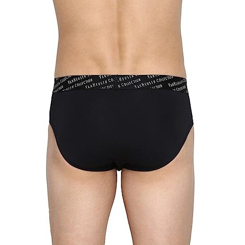 Van Heusen Men's Premium Stretch Brief (8907566385270_30005_Large_Black)