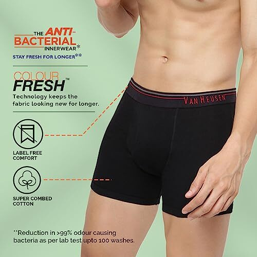 Van Heusen Men Boxer Briefs - 100% Combed Cotton - Anti Bacterial, Colour Fresh, Moisture Wicking_10032_White_Xl