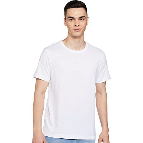 Van Heusen Athleisure Men T-Shirt - 100% Combed Cotton - Crew Neck, Short Sleeve, Regular Fit_60034_White_L