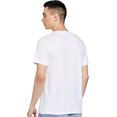 Van Heusen Athleisure Men T-Shirt - 100% Combed Cotton - Crew Neck, Short Sleeve, Regular Fit_60034_White_L