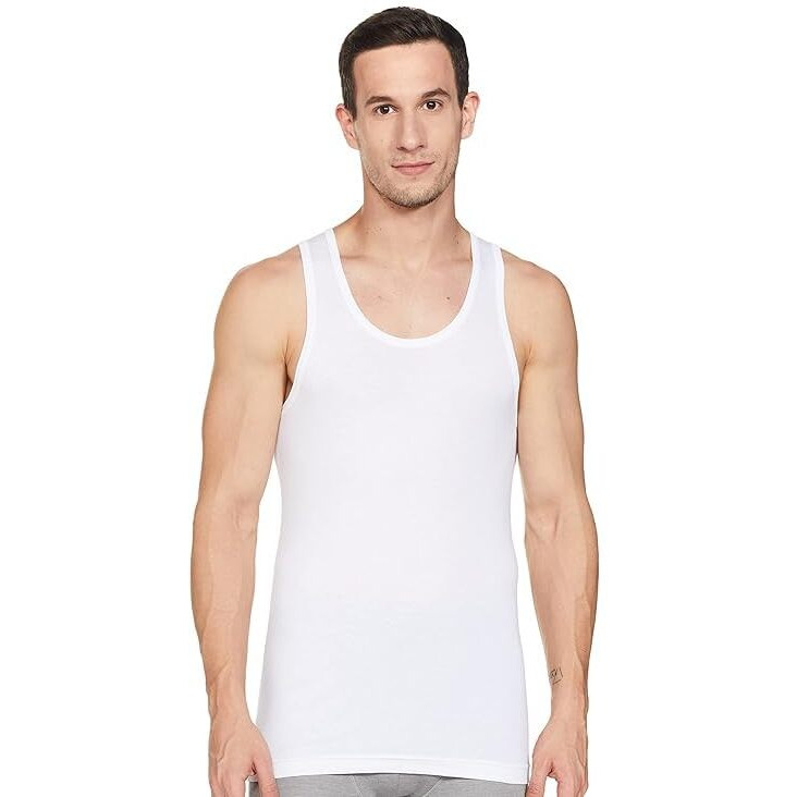 Van Heusen Men Anti Bacterial Regular Fit Vest - 100% Combed Cotton - Pack Of 3 - Moisture Wicking, Soft Handfeel_10071_White_M