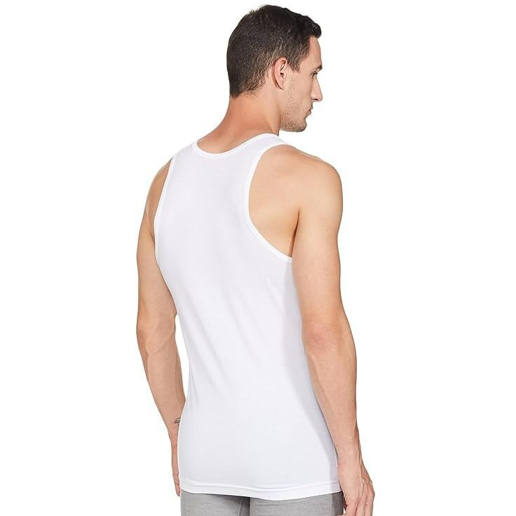 Van Heusen Men Anti Bacterial Regular Fit Vest - 100% Combed Cotton - Pack Of 3 - Moisture Wicking, Soft Handfeel_10071_White_M