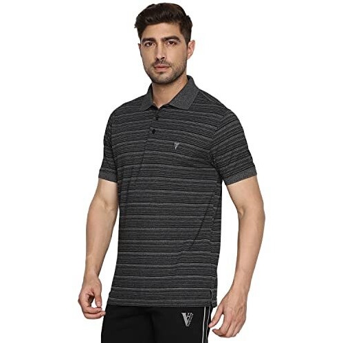Van Heusen Men's Regular Polo Shirt (Ihts1Lxd60043_Black M)