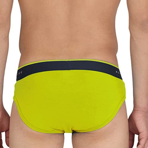 U.S. Polo Assn. Mens Cotton Coolmax Solid I706 Briefs - Pack Of 1 (Lime L)