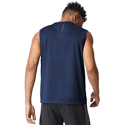 U.S. Polo Assn. Men Sleeveless Brand Print Polyester I711 Regular Fit Vest - Pack Of 1 (Navy Mel M)