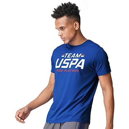 U.S. Polo Assn. Men Crew Neck Brand Print I713 T-Shirt - Pack Of 1 (Mid Blue Xl)