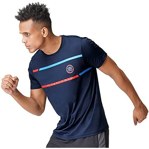 U.S. Polo Assn. Men Brand Stripe Crew Neck I714 T-Shirt - Pack Of 1 (Navy S)