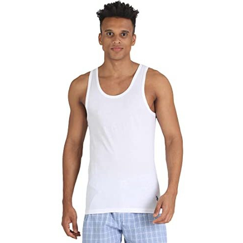 Us Polo Association Men's Solid Vest (I024-001-P1_White_Large)