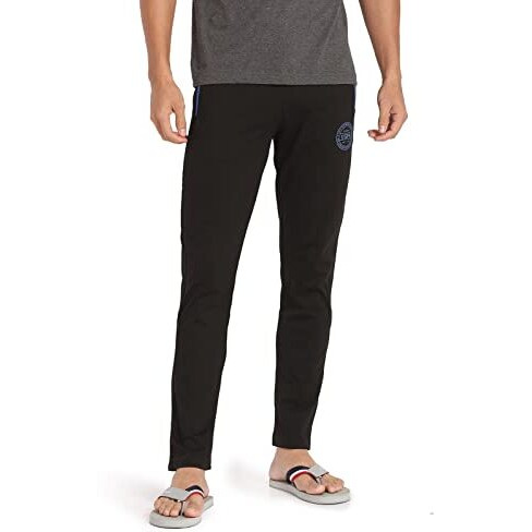U.S. Polo Assn. Mens Logo Comfort Fit I671 Lounge Mid Rise Track Pants - Pack Of 1 (Black Medium)