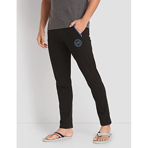 U.S. Polo Assn. Mens Logo Comfort Fit I671 Lounge Mid Rise Track Pants - Pack Of 1 (Black Medium)