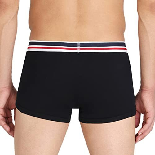 U.S. Polo Assn. Mens Antibacterial Branded Waist I641 Cotton Trunks - Pack Of 2 (Black L)