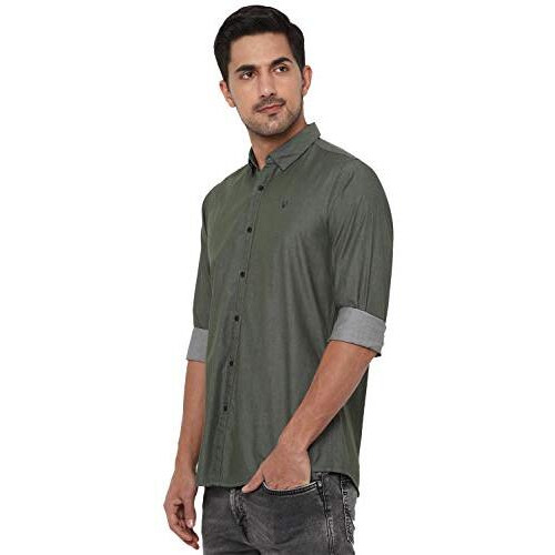 Allen Solly Men's Regular Shirt (Alsfcucuf585999_Olive 40)