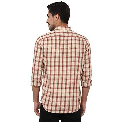Allen Solly Men's Cotton Regular Fit Shirt (Alsfcucufw11019_Beige 39)