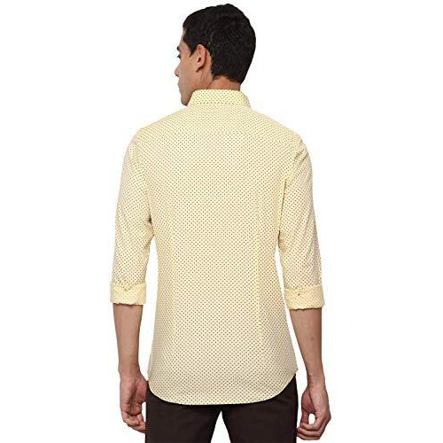 Allen Solly Men's Slim Shirt (Assfqmofk28498_Yellow 40)