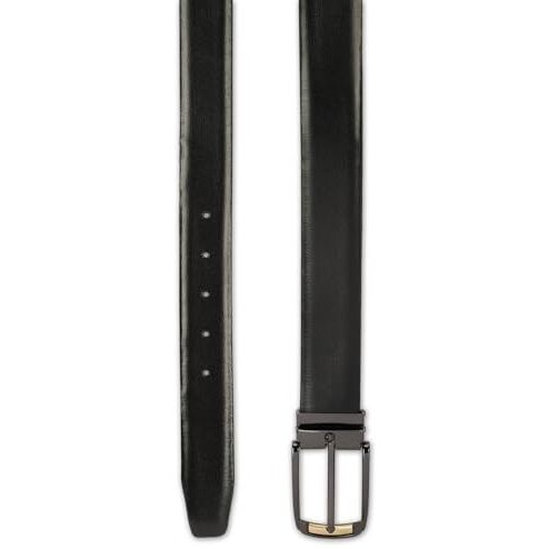 Louis Philippe Men Black Solid Leather Formal Belt