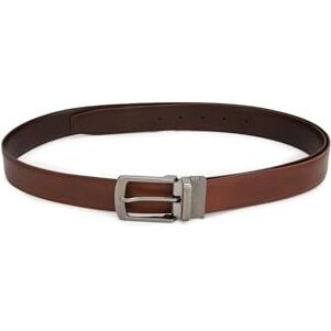 Louis Philippe Men Brown Solid Leather Formal Belt