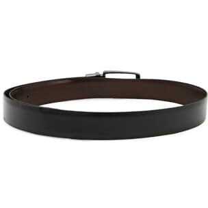 Louis Philippe Men Black Solid Leather Formal Belt