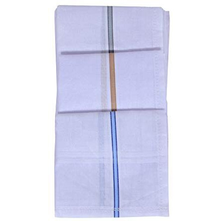 Kuber Industries Cotton 12 Piece Men's Handkerchief Set - White (Ctktc05634) Standard
