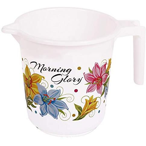 Kuber Industries Plastic Bathroom Mug - 4 Pieces, Pink & White, 500 Ml