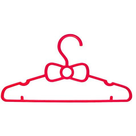 Heart Home Kids Mizano Plastic Non-Slip Clothes Hangers|Pack Of 10 (Pink)