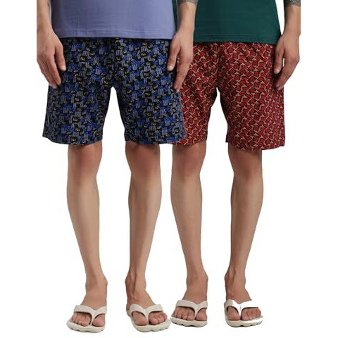Bumchums Men's Bermuda Shorts (Zip Clasc Ptd Pack Of 2_Assorted_Xl)