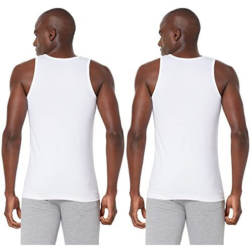 Zoiro Men's Soft Classic Cotton Solid Vest (3109 White Twin, Pack Of 2)
