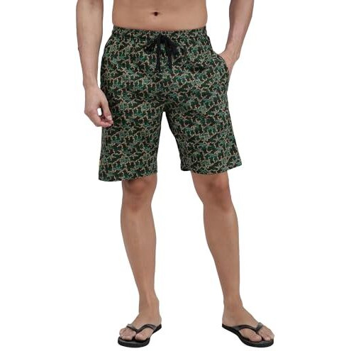 Comfy Men Cotton Regular Print Bermuda Zipper (Colour And Print May Vary) Multicolour