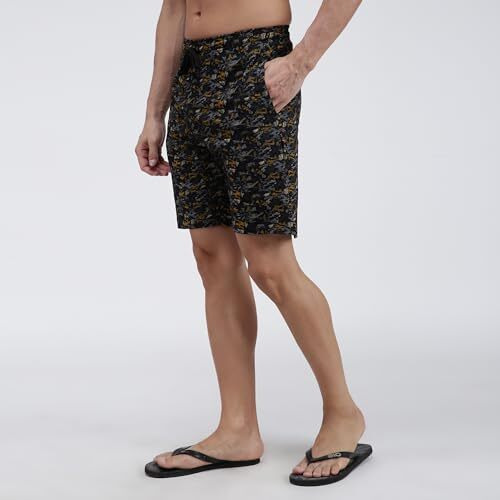 Comfy Men Cotton Regular Print Bermuda Zipper (Colour And Print May Vary) Multicolour