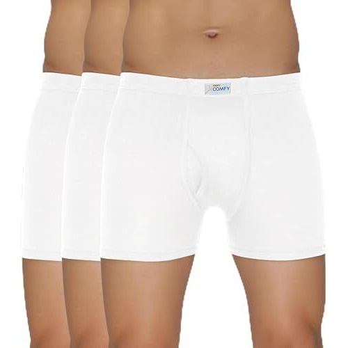 Amul Comfy Pack Of 3 Cotton White Solid Men Trunk