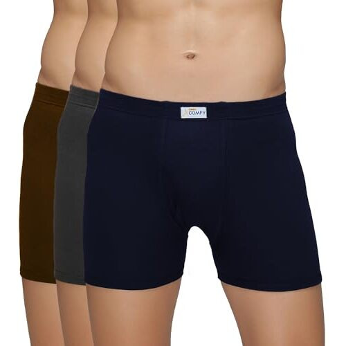 Amul Comfy Pack Of 3 Cotton Solid Men Trunk (Assorted)