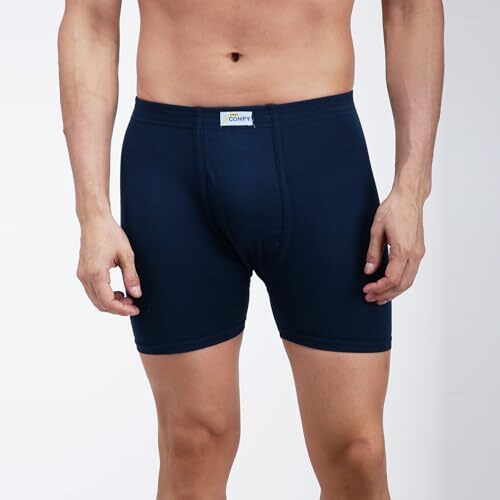 Amul Comfy Men's Pure Cotton Solid Trunks Innerelastic - Pack Of 5 (Airforce,Coffee Brown,Navy, Sky Blue, Maroon | 85)