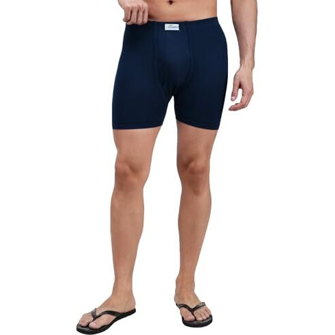 Amul Comfy Men's Pure Cotton Solid Trunks Innerelastic - Pack Of 5 (Airforce,Coffee Brown,Navy, Sky Blue, Maroon | 85)
