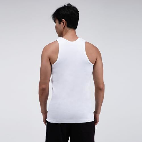 Amul Comfy Men's Pure Cotton White Vest Pack Of 5