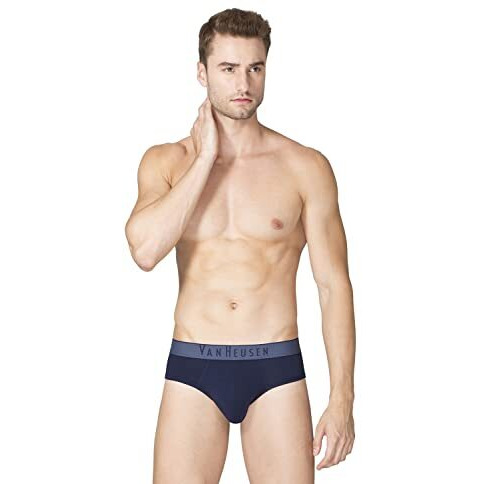 Van Heusen Men Breathable Air Briefs - Cotton Polyamide Elastane - Colour Fresh, Mesh Stretch, Ultra Soft