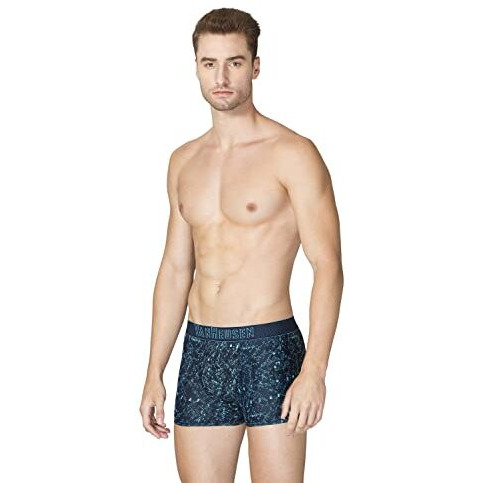 Van Heusen Men Breathable Air Series Active Trunks - Polyamide Elastane - Swift Dry, 4-Way Stretch_40048_Blue Apm02_M